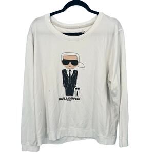 Karl Lagerfeld Graphic Sweatshirt XL Designer & Cat